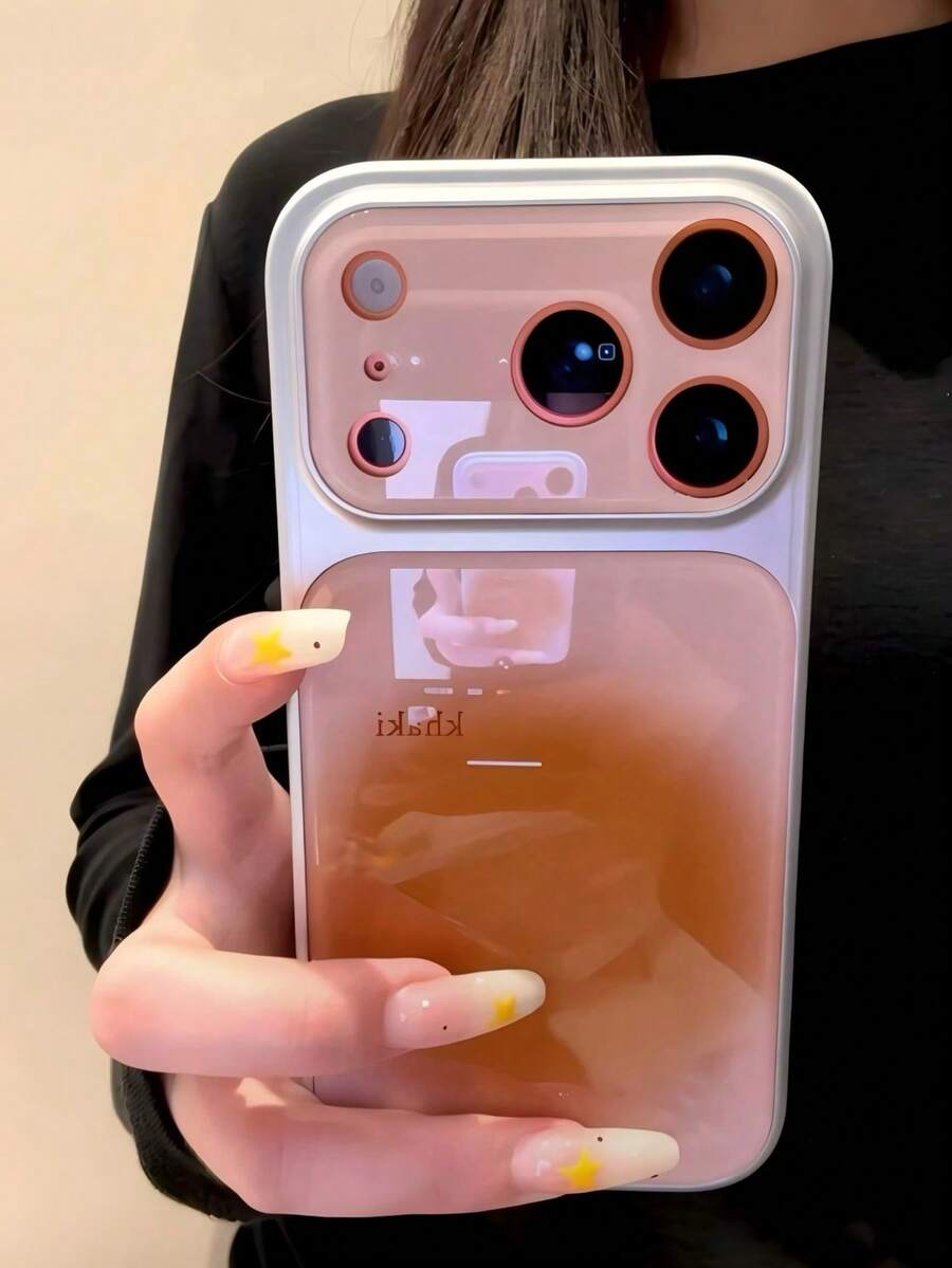 復古咖啡色紮染漸層 17 Pro Max 手機殼,獨特時尚保護殼,相容 Apple 16 Pro、15、16 Pro Max、17、17 Pro - 橘色 - 查看 1