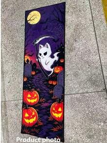 1pc Pumpkin Ghost Hallway Runner Rug, Corridor Long Carpet, Area Rug, Mat, Home Decor, Living Room Area Rug, Living Room Home Decor, Room Decor, Washable Carpet, Halloween Gift - Pumpkin Ghost - View 5