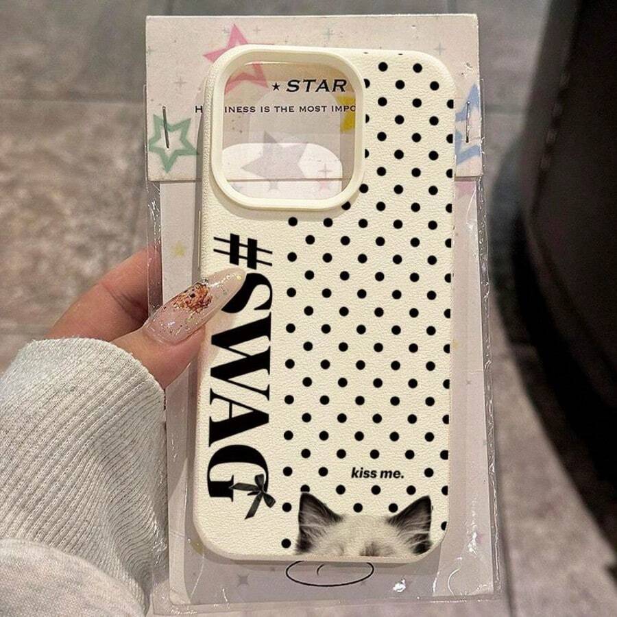 波點 SWAG 手機殼,適用於 iPhone 17、17 Pro、17 Pro Max、16 Pro、16 Pro Max、14、15、16、13、14、15、12、11 Pro Max、Plus,亮面、耐用、防刮、時尚美觀,完美禮物 - 彩色 - 查看 1