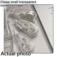 8Pcs Transparent Correction Tape, High Aesthetic, Large Capacity Portable, Suitable For Homework Correction, Office Erasing, Note Revision, Exams, Desk, School, Office, Learning Supplies, Gift For Students/Teachers, Daily Gift - Transparent - View 5
