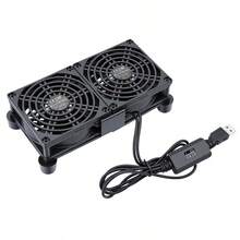 ELUTENG USB扇風機 12cm 防振ゴム足付き 静音 PC冷却ファン 2個1組 油圧軸受 長寿命 パソコン 送風機 3段階風量調節 風量最大1500RPM 静音 横置き可能 PC//ノートパソコン/ルーター冷却に ゲーマーや在宅ワーク等適用 ブラック - チェックする 9