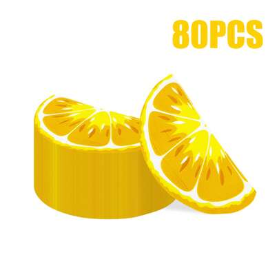80pcs 12.58 * 6.29 Inch Disposable Napkins In The Shape Of Yellow Orange Slices, Citrus Printed Asymmetric Napkins, Used For Summer Picnics, Pool Parties, Afternoon Tea, Barbecues, Fruit Themed Banquets, Outdoor Gatherings, And Tabletop Decoration