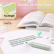 4-Color Fluorescent Highlighter Pens, Classroom Note-Taking, Key Point Marking, Student Use, Hand-Drawn Posters, Planner Pens - Multicolor - View 5