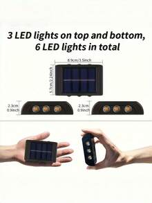 1pc Solar LED Light, Outdoor Solar Spotlight, Landscape Balcony Wall Decor Solar Wall Light, Outdoor Wall Light, From Dusk To Dawn, Suitable For Outdoor Garden Wall, Path And Wall Light, Optional Warm Or Cool Color - Star - View 10