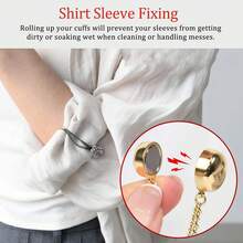 2/6pcs Multi-Function Magnetic Clothing Clips, Strong Button Clips For Pants, Sleeves, Cuffs, Hems, Clothing And Headscarf Decoration, Detachable, No Nails Or Sewing Required, Metal Clips For Shortening And Tightening - Multicolor - View 4