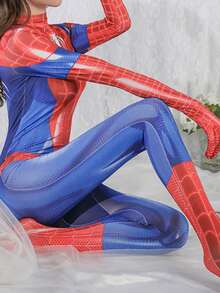 1pc Cute & Playful Cosplay Mecha Pilot Jumpsuit Outfit, Gift (Asian Size Runs Small, Recommend Sizing Up) - Red - View 5