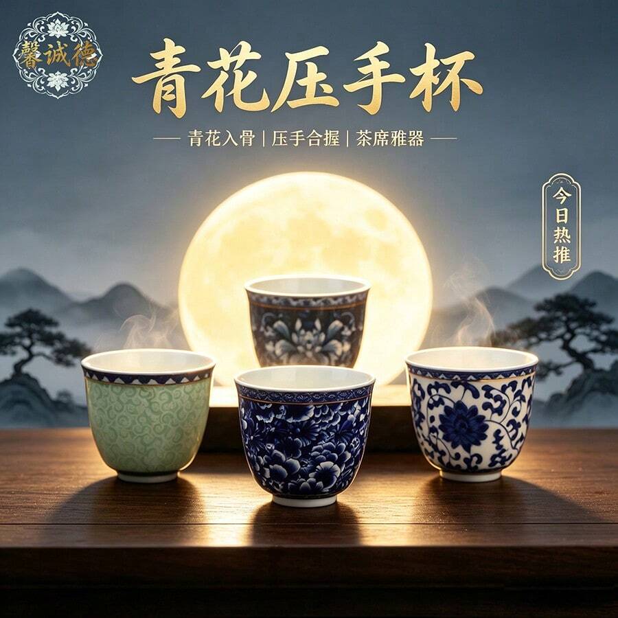 阿拉伯風小咖啡杯 土耳其茶杯 陶瓷馬克杯 辦公室居家個人杯 紅綠茶杯 手作陶瓷獨特紋理 中式健康青花咖啡杯 療癒星空茶咖啡兩用杯 東方美學飲品杯 Ins風 高顏值拉花杯 - 彩色 - 查看 1