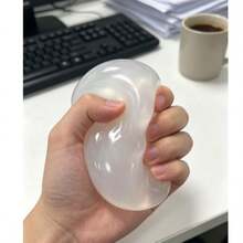 1pc Squishy Soft Stress Toy Realistic Translucent Squishy Toy, Coconut Ball Squeezable & Reboundable, Silent Anxiety Relief, Hand Squeeze Ball, Portable Sensory Stress Relief, Soothe & Improve Daily Mood, Ideal Holiday Gift - Multicolor - View 5