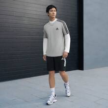 Adidas Essentials Tee Pure Cotton Knit Casual Sports Crew Neck Short Sleeve T-Shirt Top GL3735 - Grey - View 3