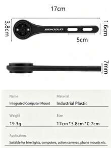 1pc Road Bike Handlebar Extension Mount Bracket For Cyclocomputer, Action Camera, Bike Light, Road Bike Accessories - Black - View 4
