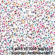 500/1000顆彩色壓克力字母珠組，A-Z字母珠，適用於DIY手鍊、鑰匙圈與姓名項鍊手工套件 - 彩色星星 - 查看 8