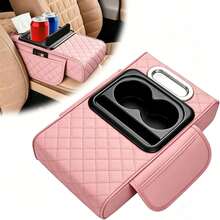 5-In-1 Car Storage Box Black/Brown Car Armrest Pad, Car Center Console Box, High-End Material Car Accessories Ergonomic Armrest Box, Upgrade Driving Comfort Car Interior Accessories - Multicolor - View 17