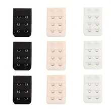 9pcs Women's Bra Extenders, Comfortable Knitted Fabric, Solid Color, Adjustable Fit - Enhance Your Bra Experience, Bra Accessories - Color Style Randomized - View 5