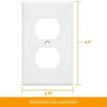 10PCS US Standard Duplex Wall Outlet Panels, Decorative White Outlet Covers With Screws, Switch Plates For Home - US Standard Outlet Wall Plate - View 4