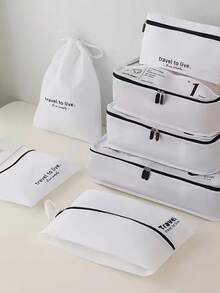 Unique & Durable 7-Piece Travel Organizer Set: Spacious, Packaging Solution, Perfect For Fashionable Travel, Travel Essentials, Beach Bag, Gift, Back To School Short & Long Trips - Multicolor - View 10
