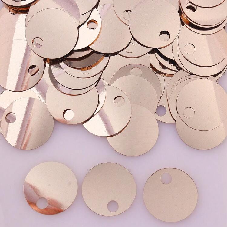 3mm-30mm 香檳色杯狀平圓 PVC 散珠 大孔幻彩刺繡亮片 DIY 手工縫製裝飾配件 - S - 查看 20