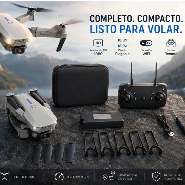 Mini Drone Con Cámara Cuadricoptero Control Remoto Y Estuche DP005