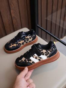 Infant Fashion New Style Sneakers Leopard Print Design - Brown - View 2