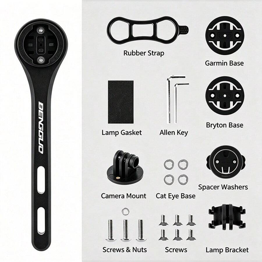 1pc Road Bike Handlebar Extension Mount Bracket For Cyclocomputer, Action Camera, Bike Light, Road Bike Accessories - Black - View 1