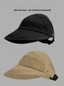 1pc Unisex Outdoor Sun Protection Hat With 8.5cm Extended Brim, Wide Elastic Adjustable Strap, Breathable Soft Fabric, Suitable For Daily Commute, Hiking, Travel, Cycling, Personalized Comfortable Wear - Multicolor - View 6