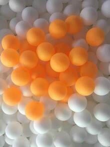 5/10/20/50pcs 40mm Matte Yellow & White Durable PP Material Rust-Proof Table Tennis Balls, Suitable For Adult Practice And Recreation - Multicolor - View 10