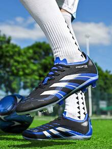 New Teenager Long Stud Football Shoes - Royal Blue - View 5