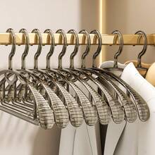 5pcs/10pcs Extra Wide Shoulder Non-Slip PET Transparent Clothes Hangers, Thickened Home Laundry Hangers, Dry And Wet Dual-Use Home Clothes Drying Racks, Wardrobe Storage Hanging Racks, Suitable For Shirts, Pants, Coats And Suits Hangers - View 7