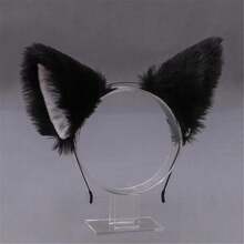 1pc Fluffy Faux Fur Cat Fox Ear Headband Multi Color Cosplay Party Costume Hair Accessory,Halloween - Multicolor - View 12