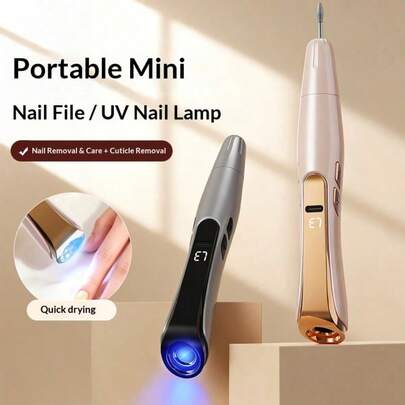 Professional Electric Nail Polish Machine, With LCD Display, Multi Speed Adjustable Portable Rechargeable Nail Polish, Suitable For Acrylic Acid/Gel Nail Polish Removal, Suitable For Home And Salon Use, Home Nail Polish Set, USB Charging