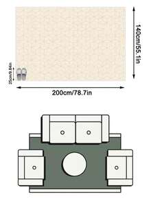 1件裝現代極簡做舊菱形幾何圖案軟絨仿羊絨地毯，適用浴室、廚房、玄關、走廊、床邊、客廳、臥室，四季通用可機洗大尺寸地板墊，美學居家裝飾 - 彩色 - 查看 14