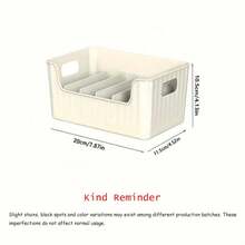 1pc Transparent Plastic Seasoning Storage Box With Adjustable Dividers - Multi-Functional Kitchen Storage Box, Suitable For Seasonings, Snacks And Small Items - Suitable For Countertop Use, Detachable Divided Seasoning Rack, Large Capacity Suitable For Refrigerator, Cabinet And Living Room Countertop Storage, Kitchen And Outdoor Camping Seasoning Storage Box - Multicolor - View 4
