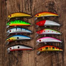 Set Umpan Ikan Kecil Tenggelam 10 Buah, Umpan Keras Bionik, Kombinasi Umpan Pancing Ikan Bass & Ikan Perch untuk Lemparan Jauh di Air Tawar - MultiWarna - View 3