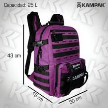 Super Mochila Kampak Ep40 Multiusos P/ Laptop Ajustable - Morado - Ver 3