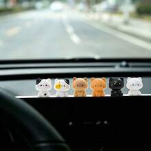 6pcs Creative Cute Mini Cat Car Dashboard Desktop Ornament DIY Car Interior Office Desk Computer Screen Decoration Accessory - Mini Kitten - View 3