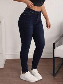 Women Jeans - 深藍 - 查看 4