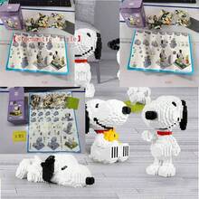SNOOPY 1pc Mini Building Block Cartoon Character Doll, Girl Gift, Creative Random Style, Perfect Choice For New Semester Opening Gift And Toy (Random Style) - Multicolor - View 8