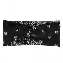 1-4pcs Paisley Print Knotted Wide Headband, Bohemian Style, For Casual Daily, Fitness, Shopping, And Beach Vacations. - Multicolor - View 10