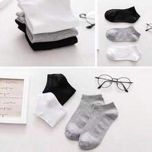 1/5/10/15/20 Pairs Plus Size Low-Cut Thick Sports Socks, Unisex, Suitable For Large Feet, Breathable, Anti-Slip, Moisture-Wicking, Odor-Resistant, Durable, Machine Washable, Suitable For Running/Fitness/Daily Wear - Black - View 2