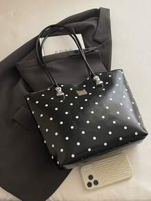 New Women's Large Capacity Casual Commute Shoulder Bag, Lightweight Minimalist Handbag, Fashionable Versatile Tote Bag - Multicolor - View 3