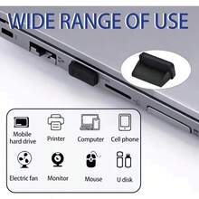 10PCS USB-A Silicone Dust Plug Cover, USB Port Protector Dustproof Caps 13*7*6mm For Laptop Notebook PC Charging Ports - View 9
