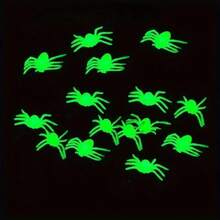 50pcs Glow-In-The-Dark Fake Spiders - Perfect For Halloween And Day Of The Dead Decorations, Indoor/Outdoor Use, Suitable For Living Room, Yard And Garden DIY - Multicolor - View 5
