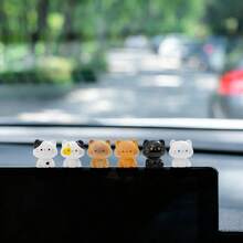 6pcs Creative Cute Mini Cat Car Dashboard Desktop Ornament DIY Car Interior Office Desk Computer Screen Decoration Accessory - Mini Kitten - View 7