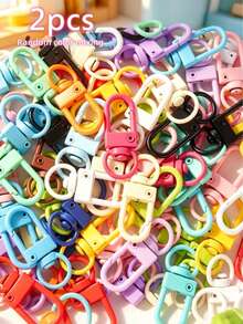 10/20/30/50/100/200pcs Alloy Rotating Lobster Clasp Keychain, Multi-Function Spring Quick Release Key Ring, Suitable For Handbags And Accessories - Multicolor - View 12