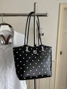 New Women's Large Capacity Casual Commute Shoulder Bag, Lightweight Minimalist Handbag, Fashionable Versatile Tote Bag - Multicolor - View 7