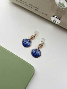 2pcs/3pcs Elegant Deep Sea Color Shell Pendant Dust Plug, Premium Alloy Oil-Drip Shell Starfish Fish Tail Phone Dust Plug Charm, Simple Convenient Universal Phone Earphone Hole Charging Port Dust Plug Waterproof Dust Plug - Multicolor - View 6
