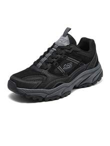 Skechers Men's Vintage Outdoor Style Thick Sole Casual Shoes Dad Shoes - Black - View 1