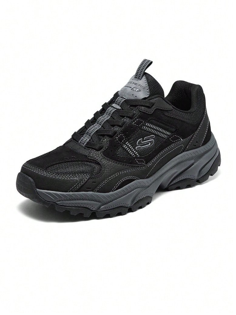 Skechers Men's Vintage Outdoor Style Thick Sole Casual Shoes Dad Shoes - Black - View 1