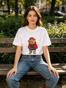 Women T-Shirts - 白色 - 查看 1