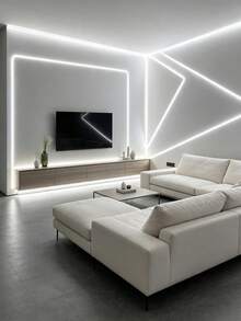 High Brightness LED Light Strip, Flexible LED Light Bar, USB Powered, With Button Switch, TV Background Decoration Light, Warm White/Cool White, Easy Installation, Suitable For TV Background, Bedroom, Living Room, Hallway, Kitchen, DIY Decoration - White - View 6