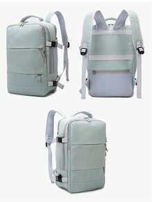 Dedoo Multi-Color Backpack, Solid Color Minimalist Design, Multiple Zipper Pockets, Large Capacity Student School Bag, Suitable For University Campus Students Travel, Minimalist Business Style - Multicolor - View 6
